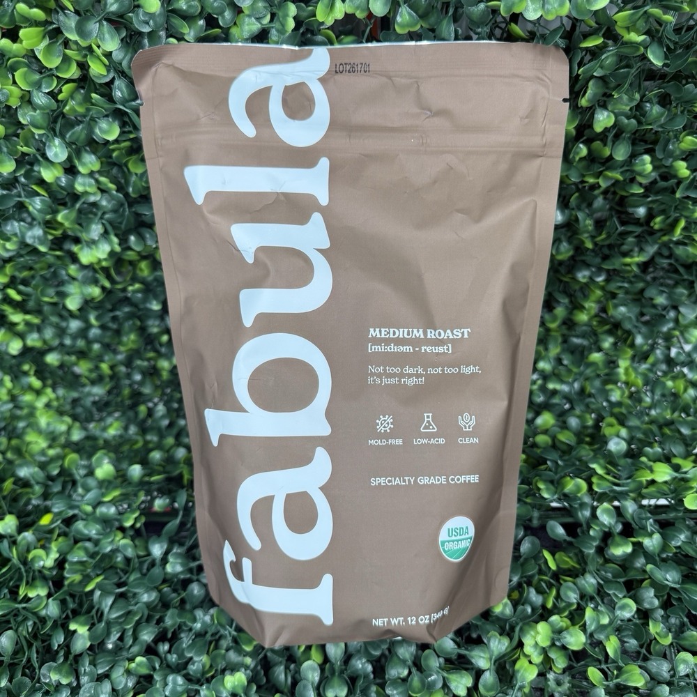 Fabula Low Acid Coffee Whole Bean Medium Roast USDA Organic Single Origin Peru